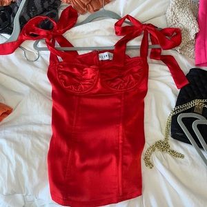 Lioness Red Top With Tie Straps- small